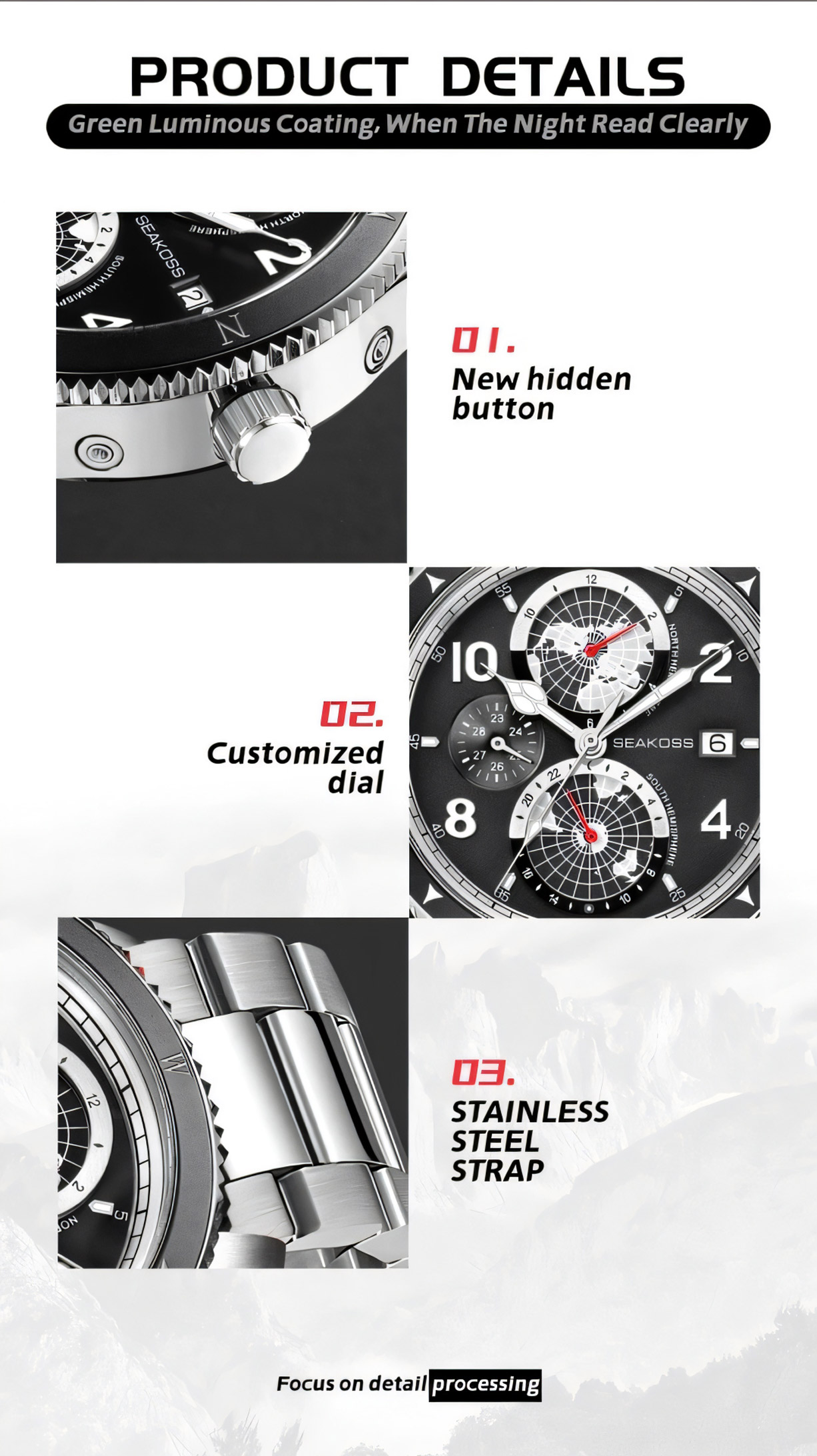 K1963C Mechanical Wristwatch