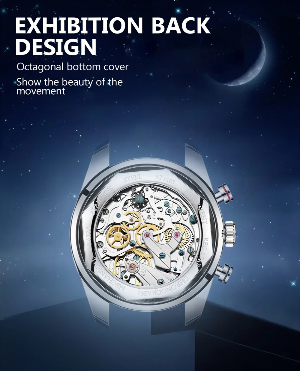 K1903 Mechanical Wristwatch Seagull-Movement