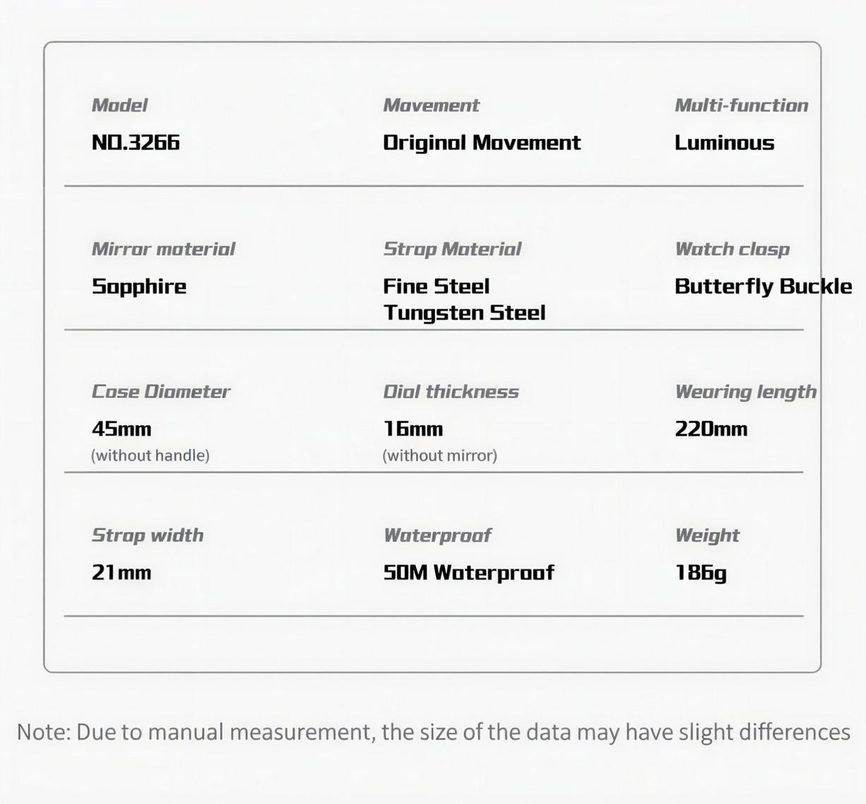 K3266 Mechanical Wristwatch