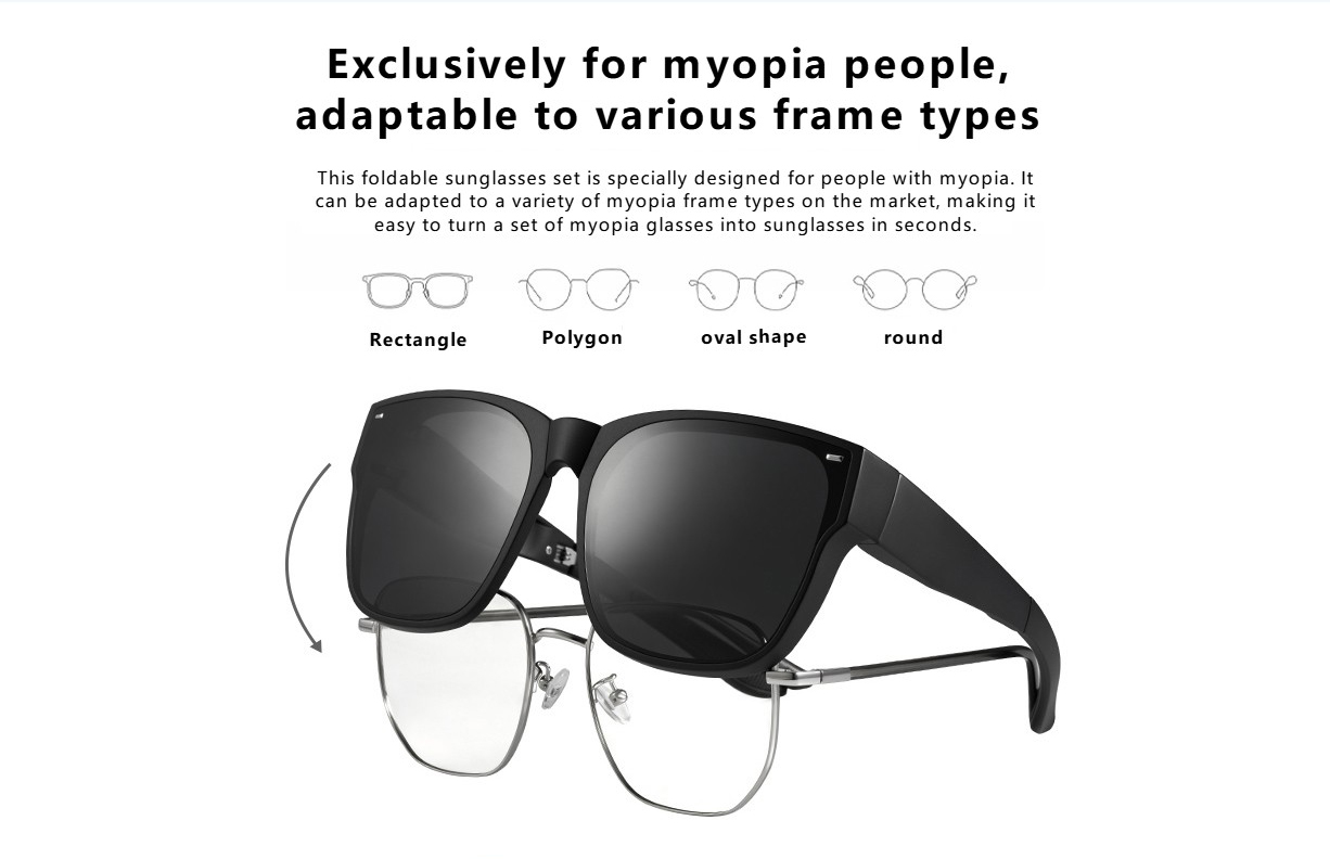 Folding polarized sunglasses