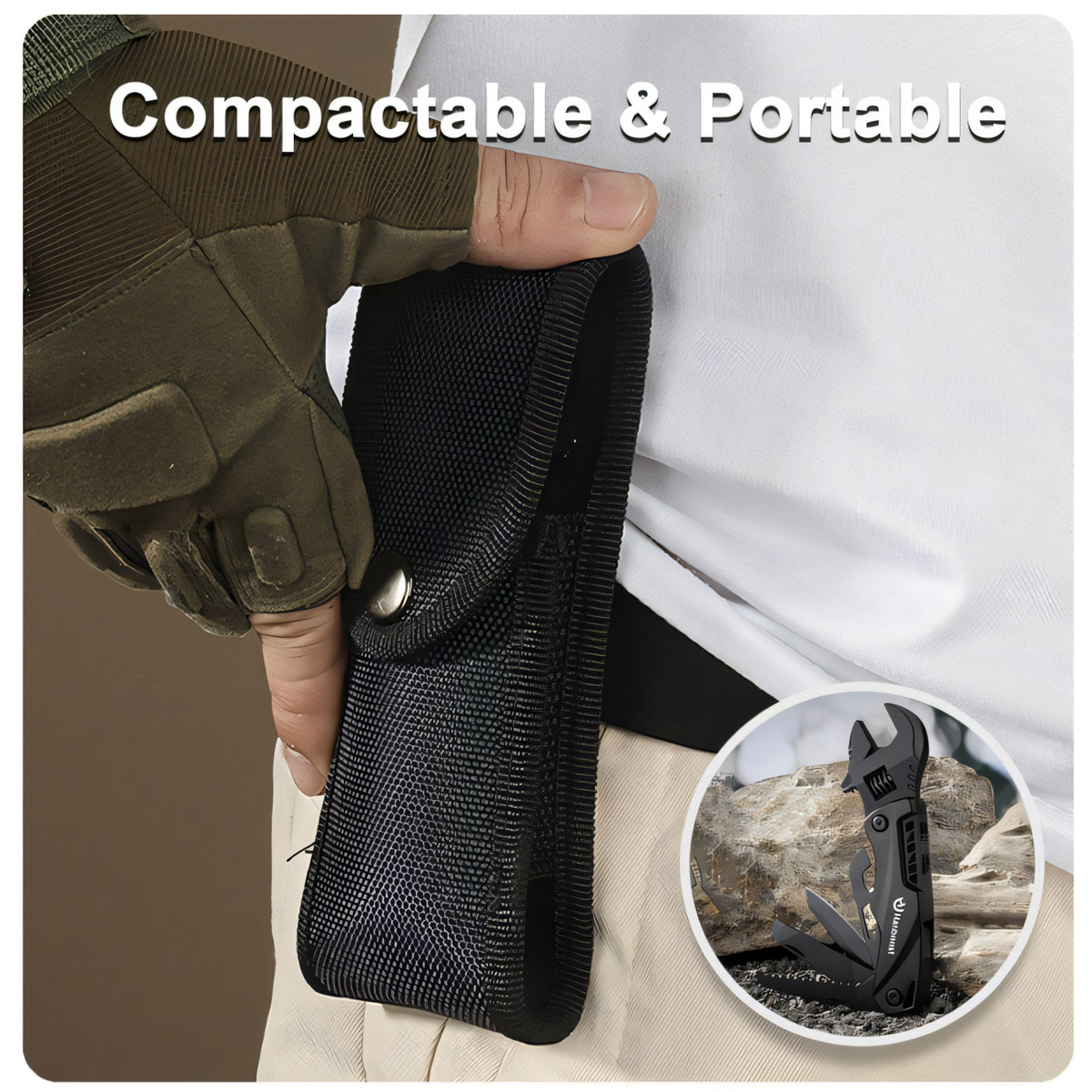 Hanboost 12 In 1 Multitool Wrench EDC Gadget for Outdoor Camping