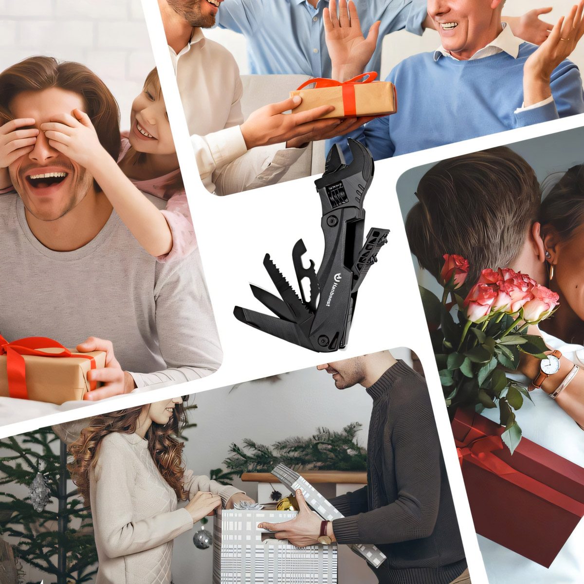 Hanboost 12 In 1 Multitool Wrench EDC Gadget for Outdoor Camping