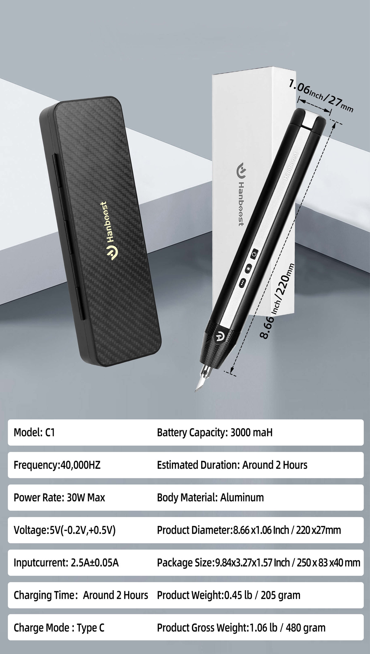 Hanboost C1 Wireless Ultrasonic Cutter