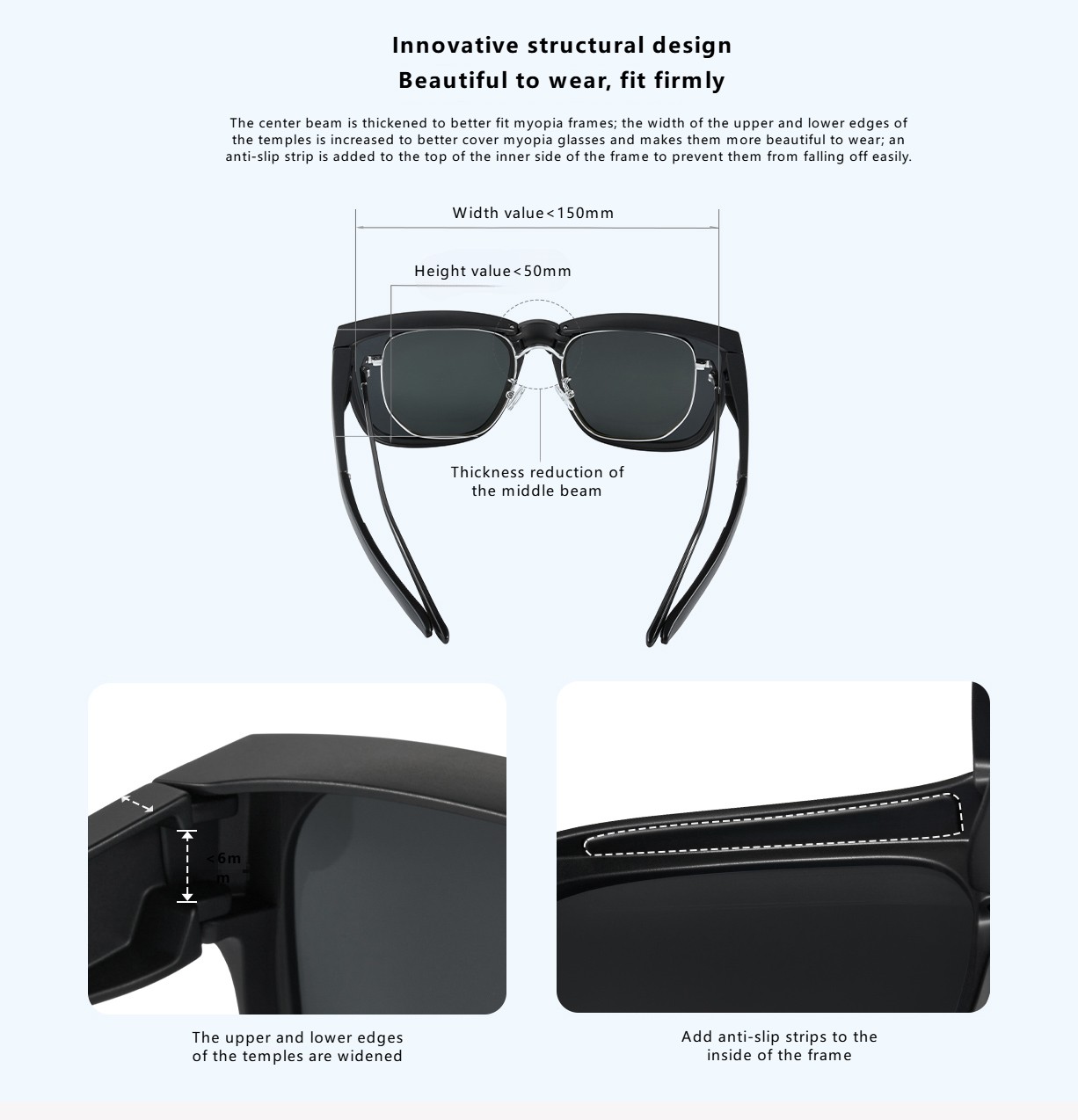 Folding polarized sunglasses