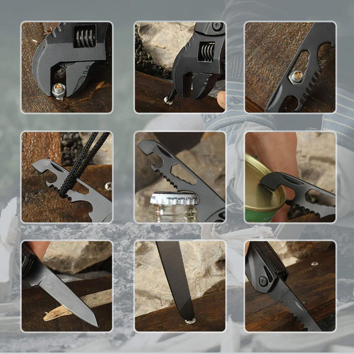 Hanboost 12 In 1 Multitool Wrench EDC Gadget for Outdoor Camping