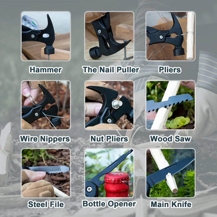 Hanboost H1 Multi Tool Hammer 12 in 1 with Safety Lock