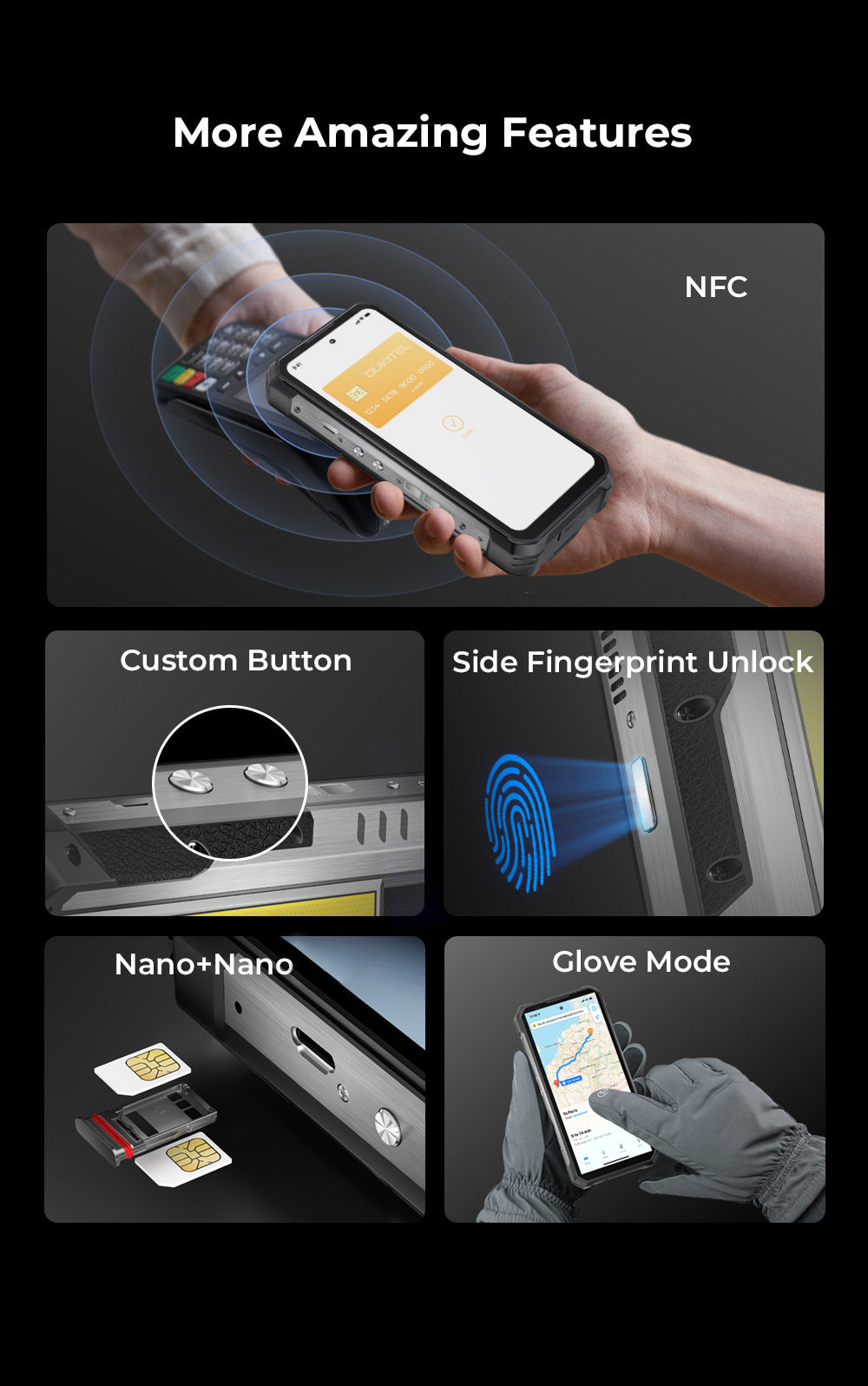 Projector Outdoor Mobile Phone Oukitel WP100 Titan