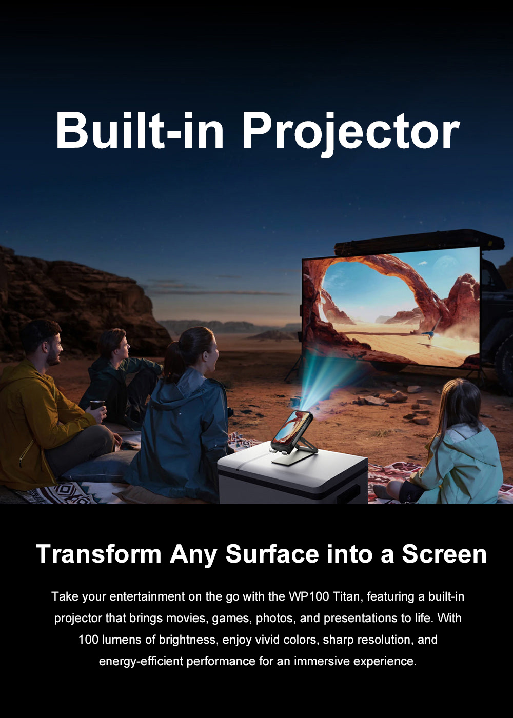 Projector Outdoor Mobile Phone Oukitel WP100 Titan