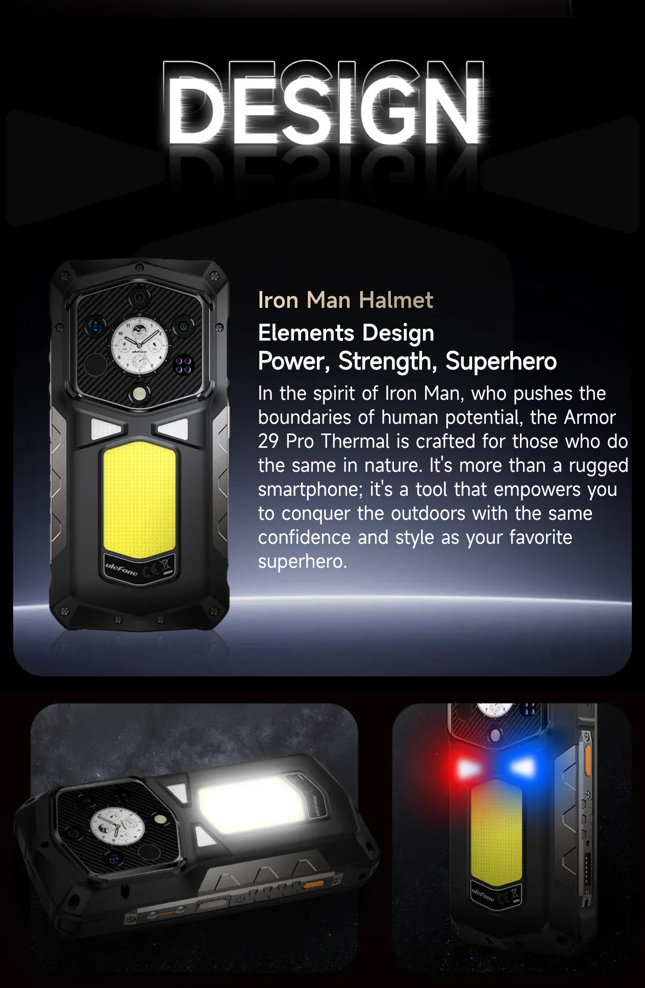 Thermal Imaging Camping Light Outdoor Smartphone Ulefone Armor 29 Pro