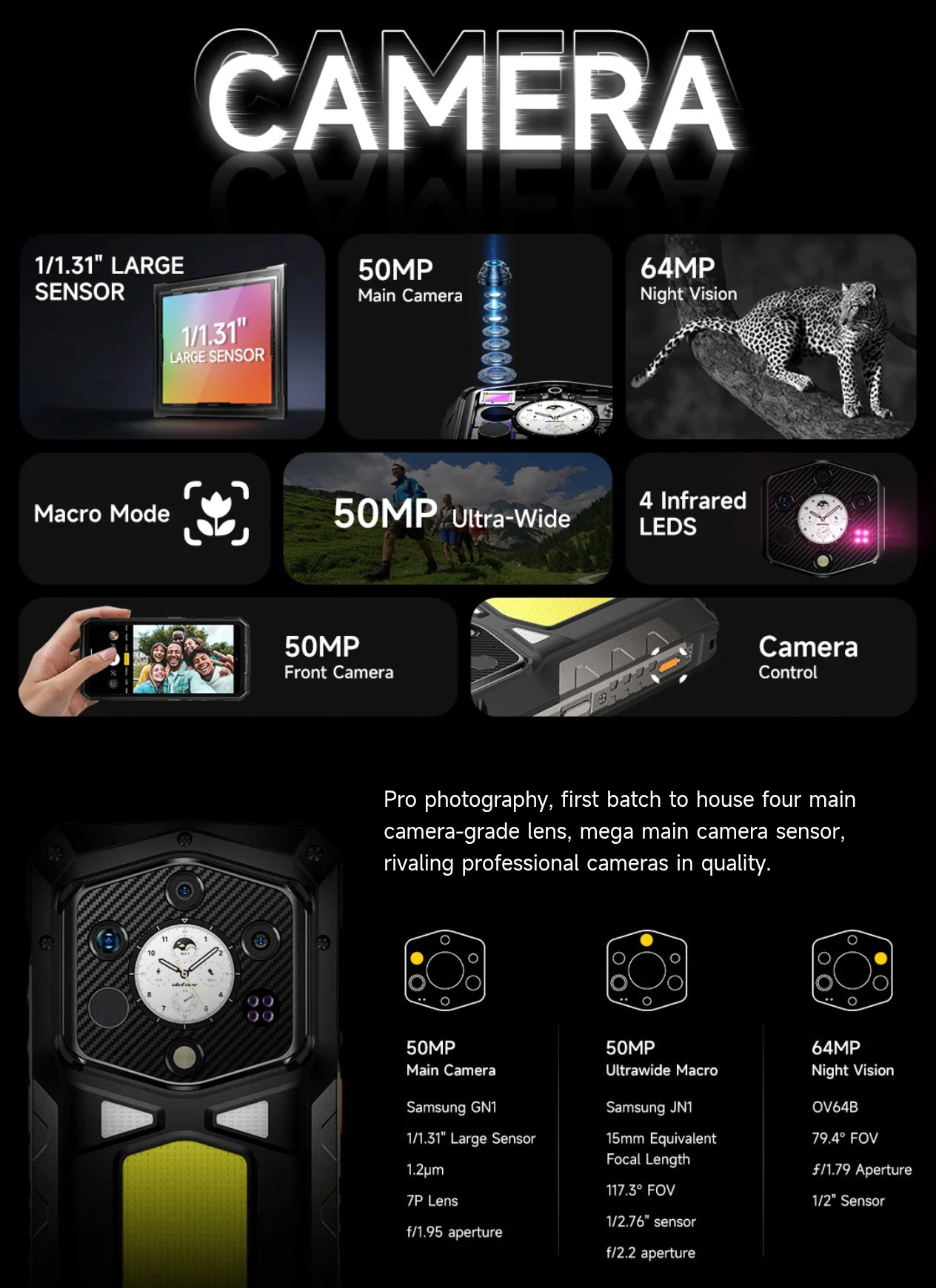 Thermal Imaging Camping Light Outdoor Smartphone Ulefone Armor 29 Pro