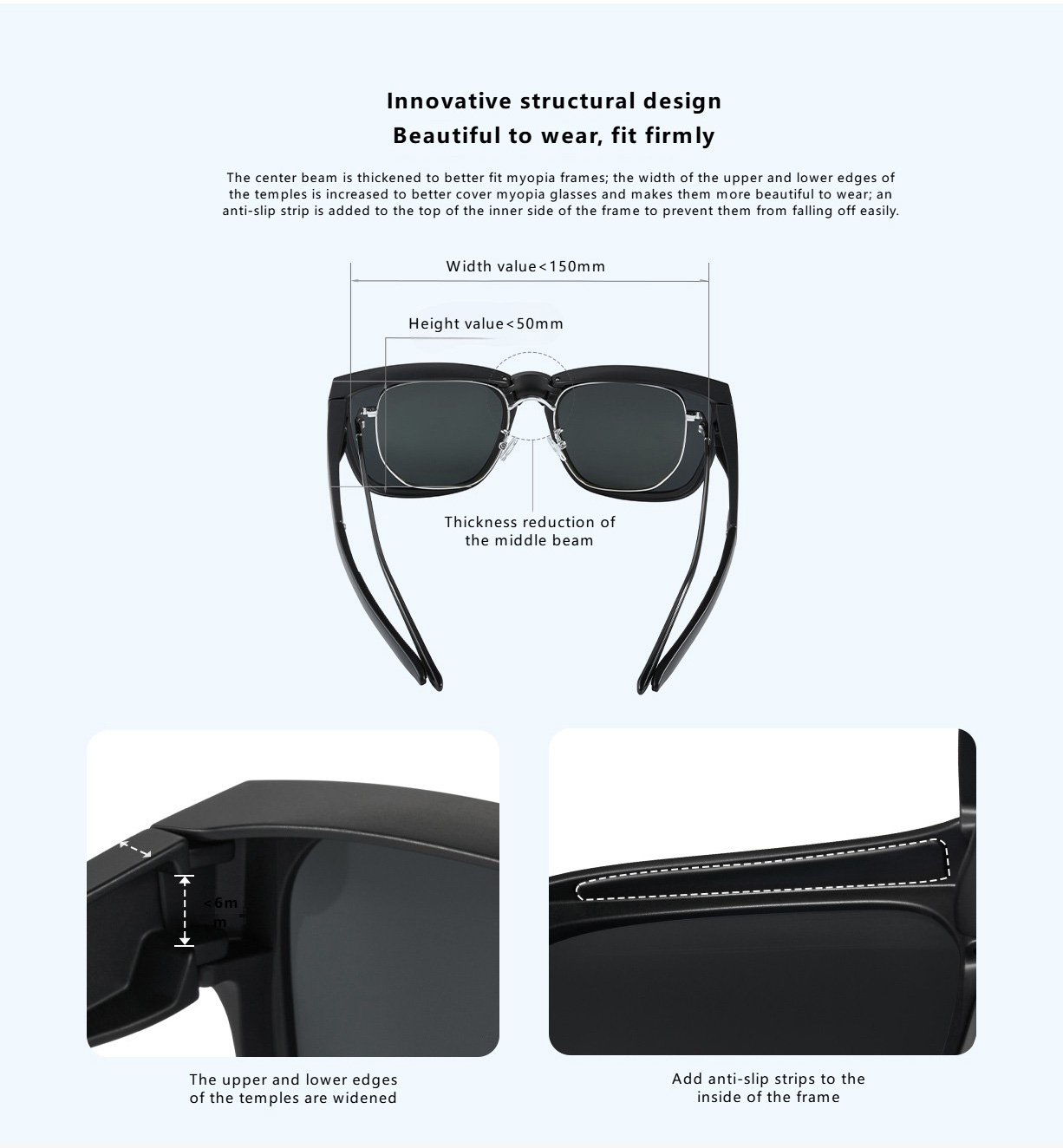 Folding polarized sunglasses