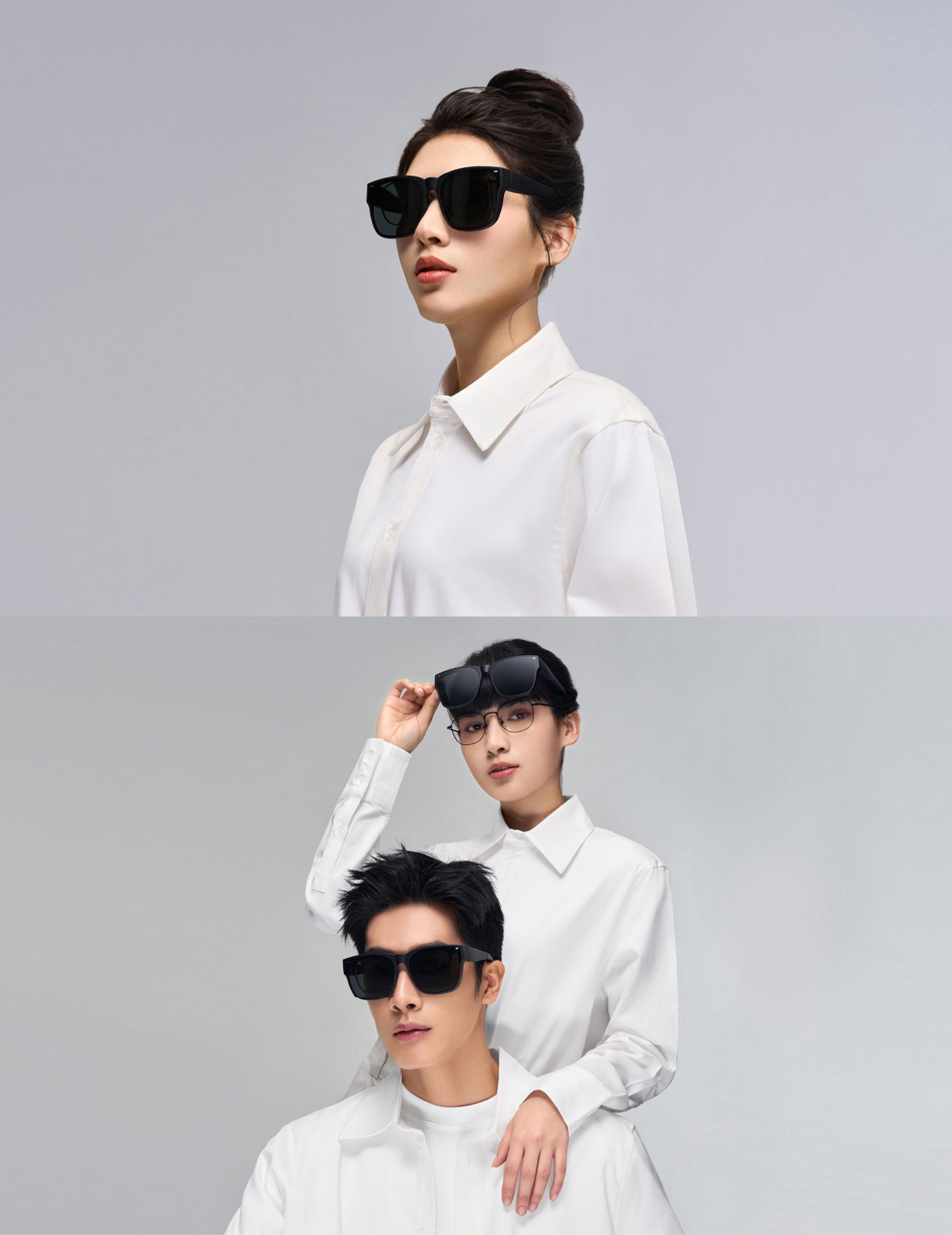 Folding polarized sunglasses