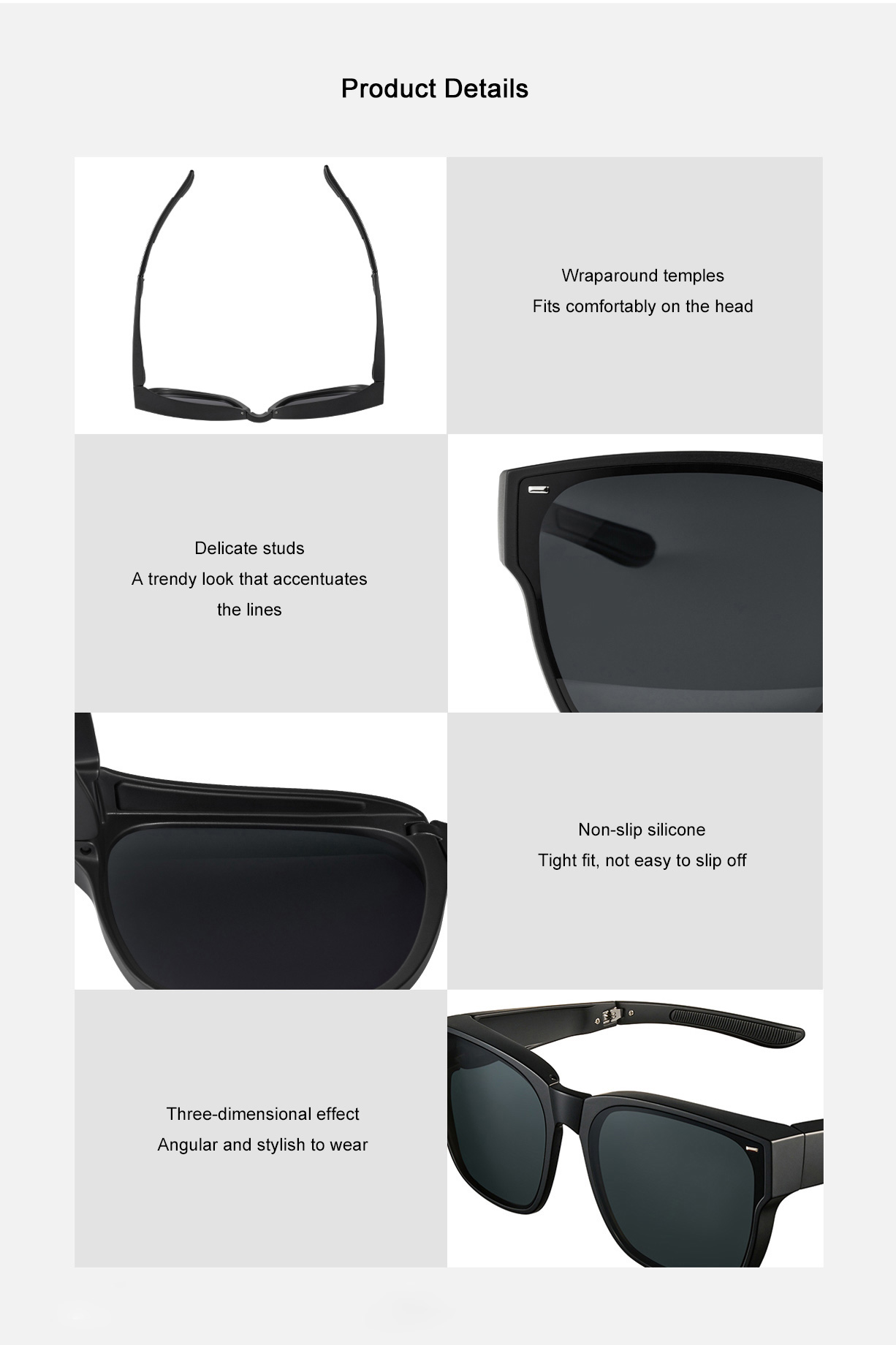 Folding polarized sunglasses