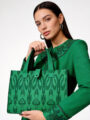 KUZNEY- silk Printed bags felt tote bag