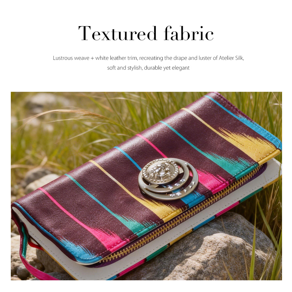 KUZNEY-Atlas Silk Made From Mulberry Silk,Hand-held Wallet