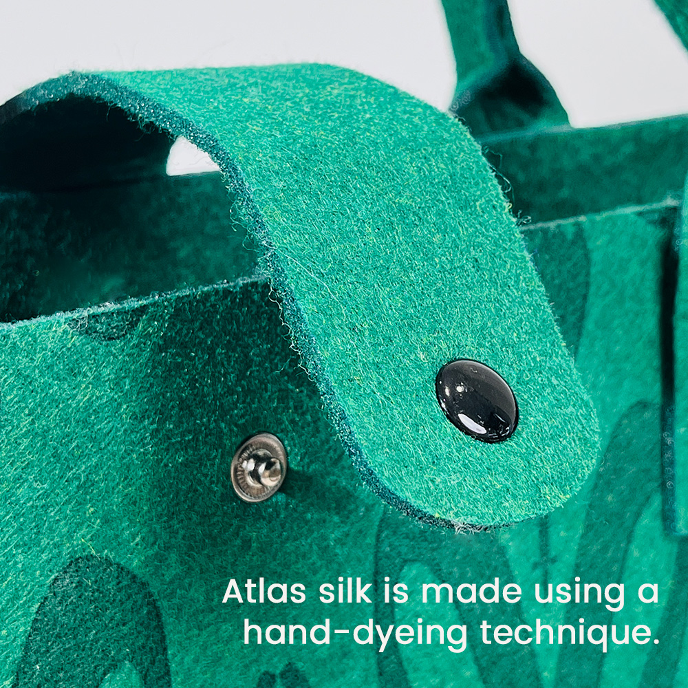 KUZNEY- silk Printed bags felt tote bag