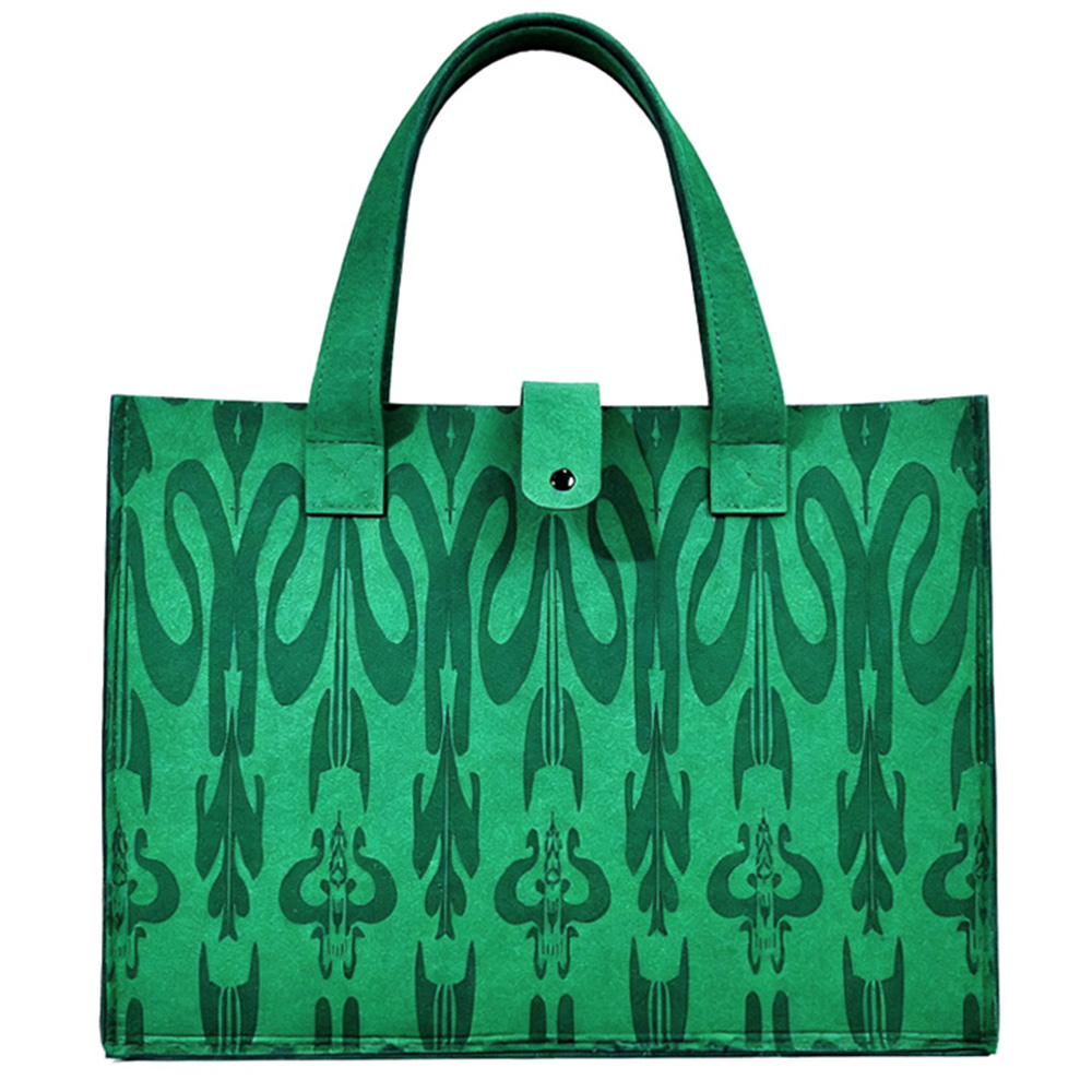 KUZNEY- silk Printed bags felt tote bag