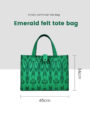 KUZNEY- Silk Printed Bags Felt Tote Bag