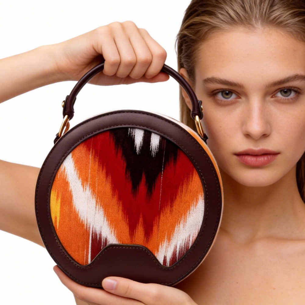 KUZNEY-Atlas silk Made from mulberry silk,Hand-held wallet