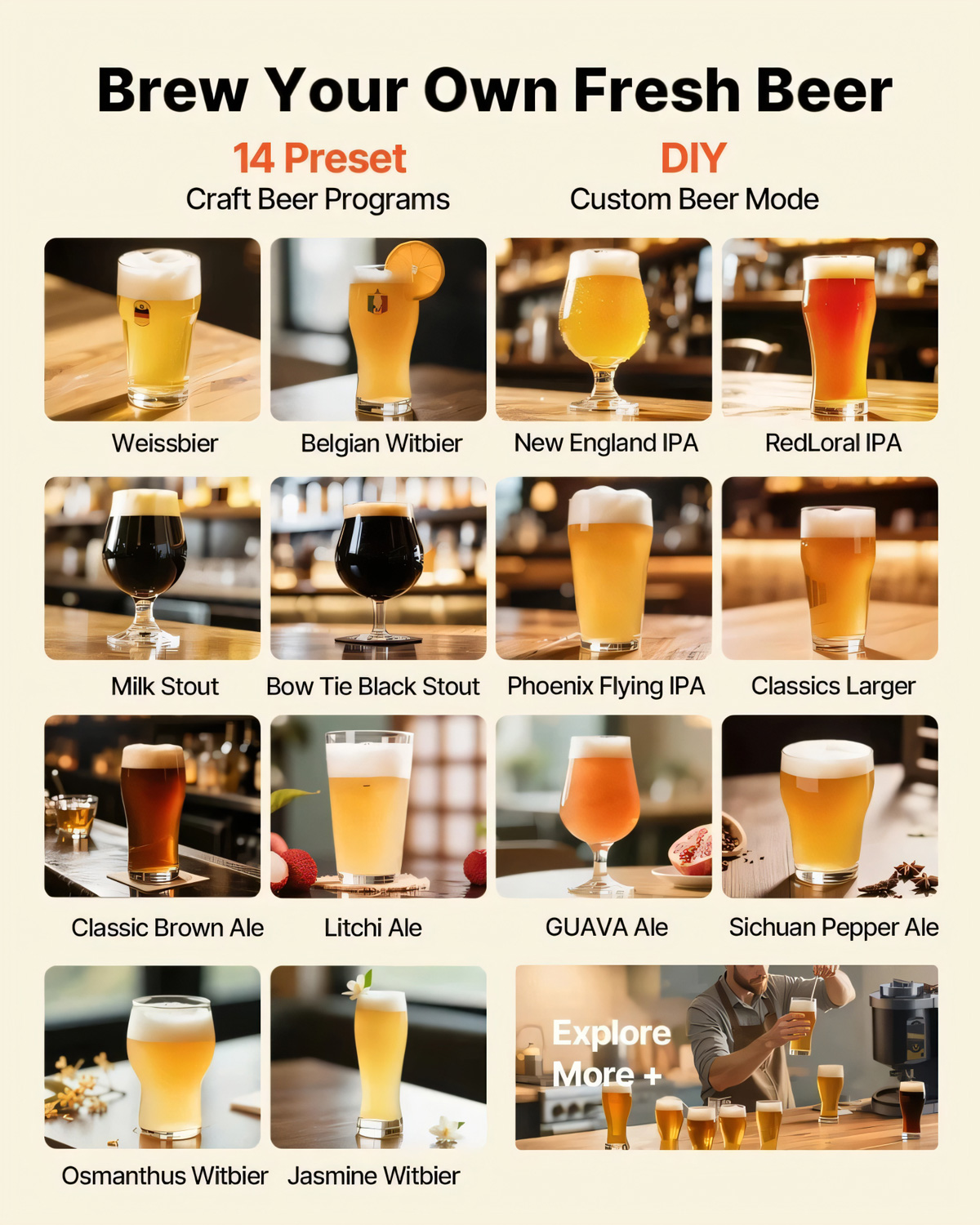 Home automatic beer brewing machine