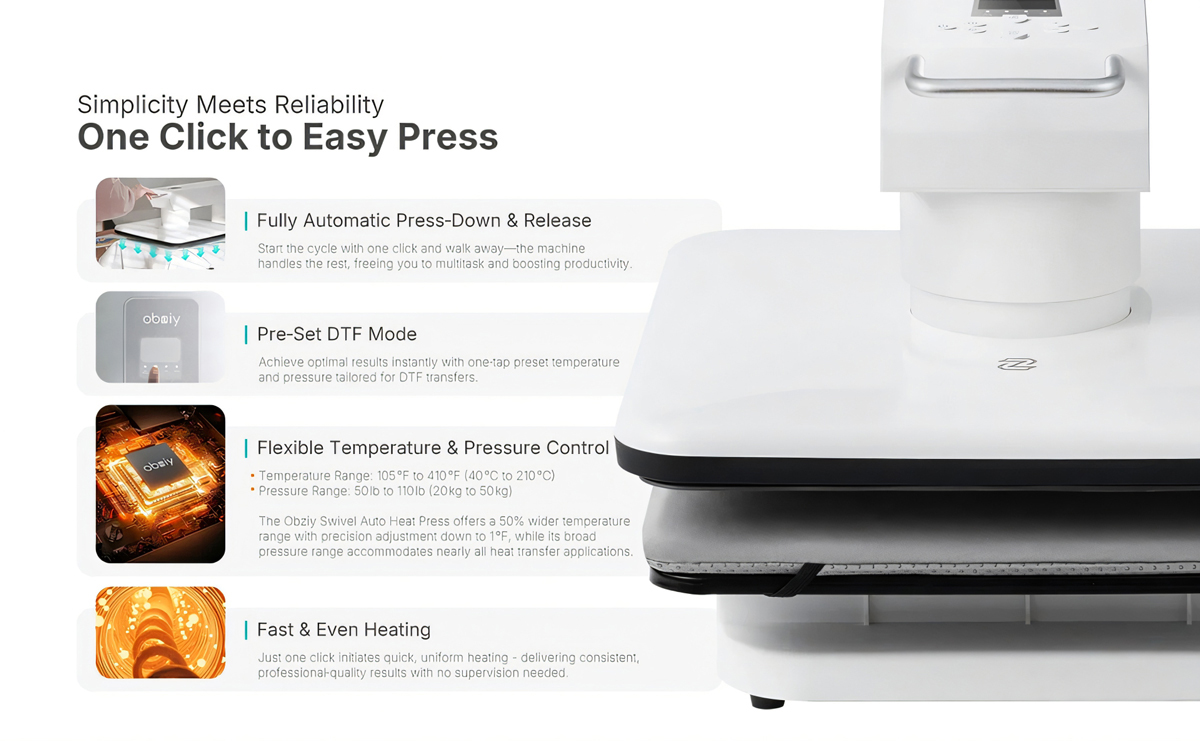 HP1 Auto Heat Press Machine