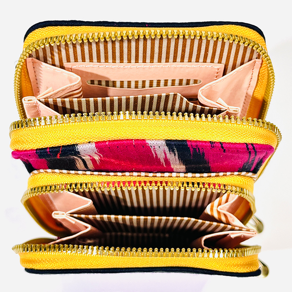 z2 KUZNEY-Atlas silk Made from mulberry silk, Double-layer wallet