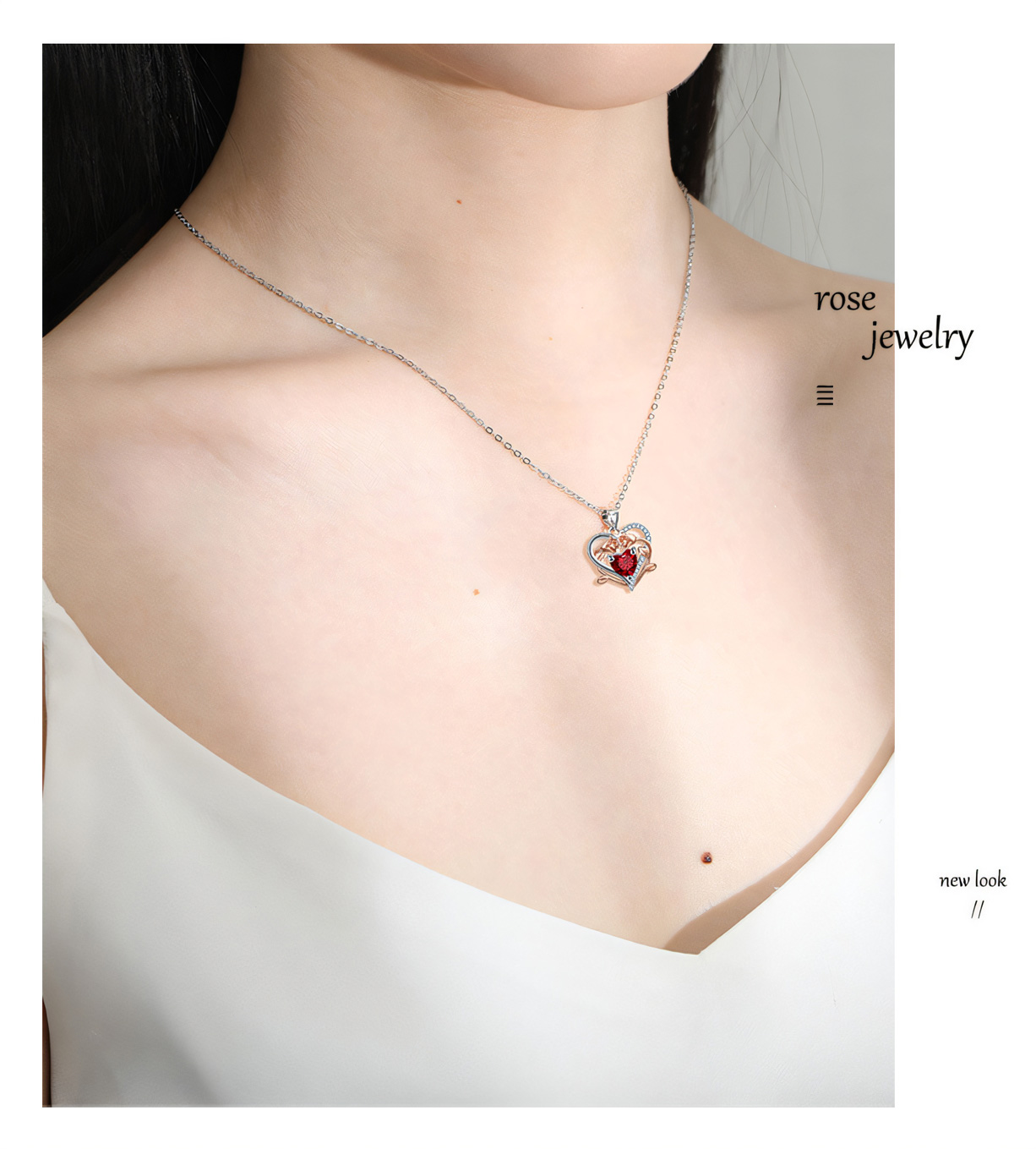 Love Rose Necklace Tulip Ornaments Exudes Understated Luxury And Sophistication
