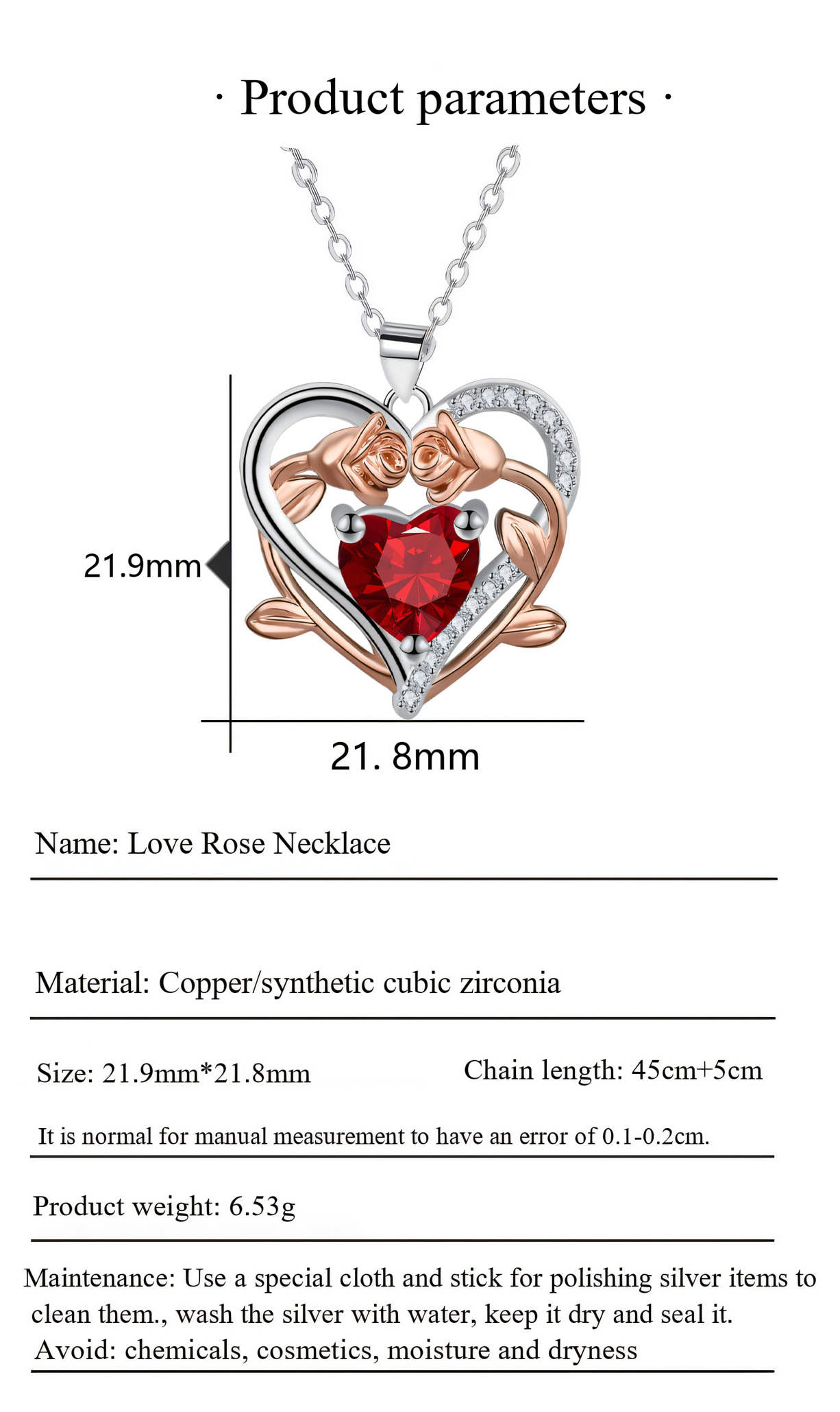 Love Rose Necklace Tulip Ornaments Exudes Understated Luxury And Sophistication