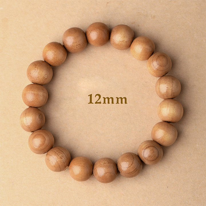 Meditation Prayer Beads Peach Wood Bracelet