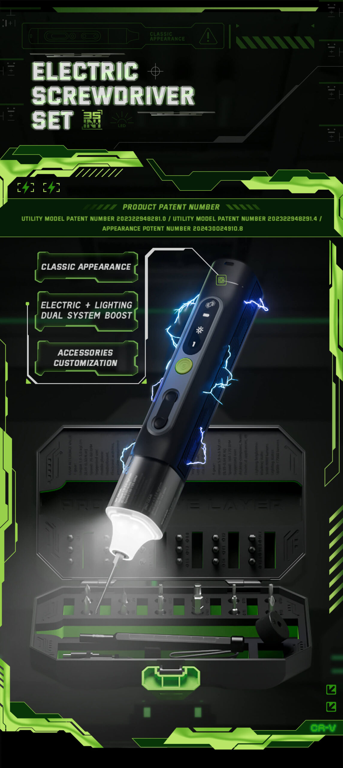 Hanboost 35 In 1 Precision Electric Screwdriver Set