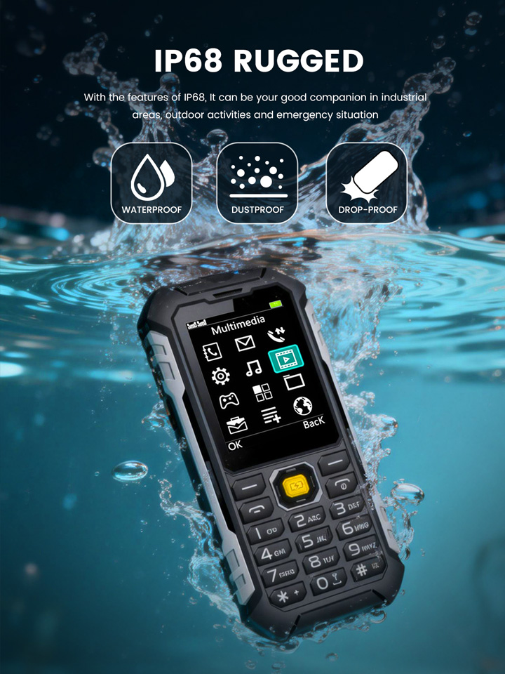 2 HP220 48MB+128MB 4000mAh 2.4 Inch Rugged Phone Feature Phone