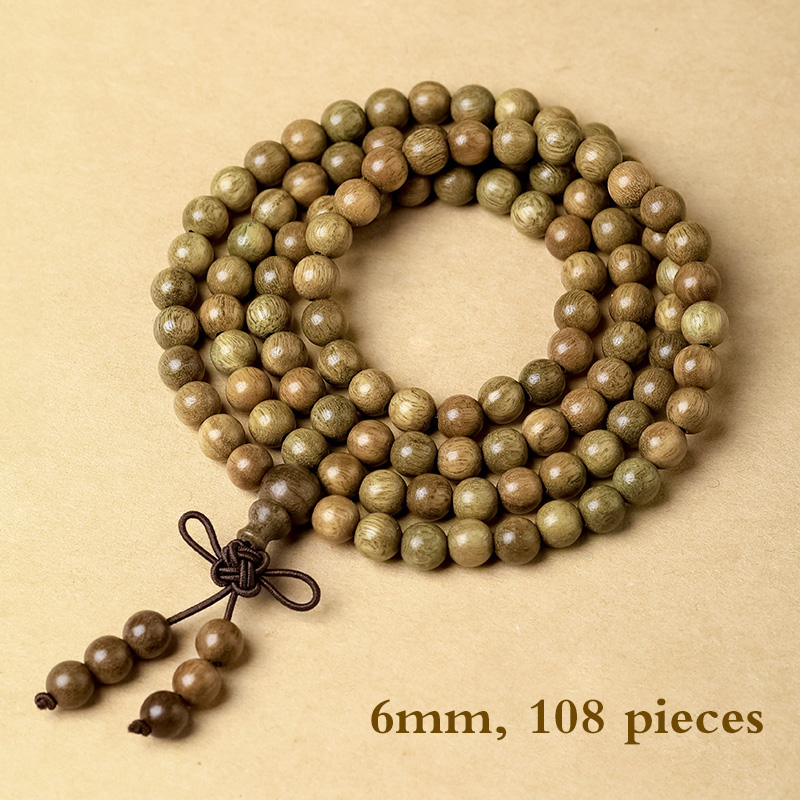 Green Sandalwood Bracelet/Wooden Bracelet Meditation Beads