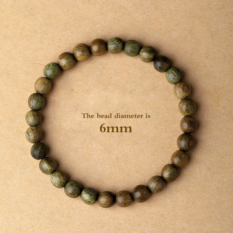Green Sandalwood Bracelet/Wooden Bracelet Meditation Beads