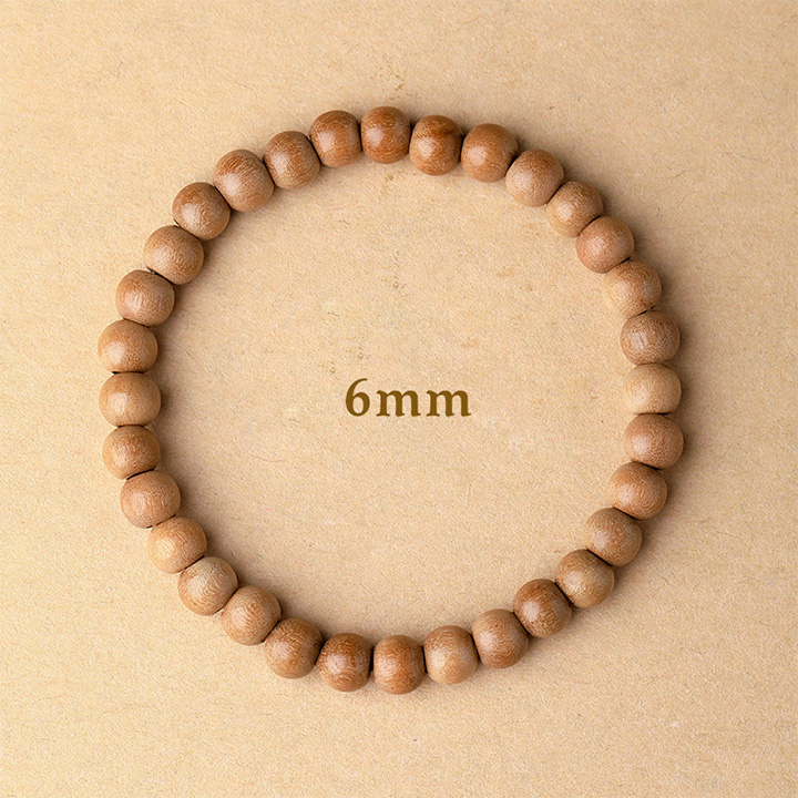 Meditation Prayer Beads Peach Wood Bracelet