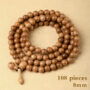 Meditation Prayer Beads Peach Wood Bracelet