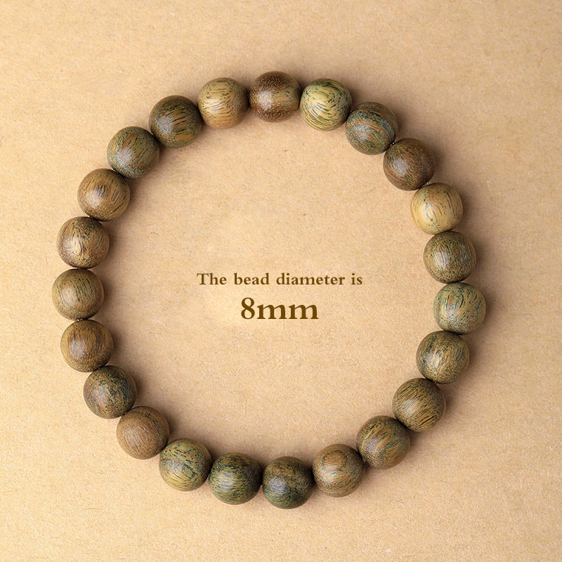 Green Sandalwood Bracelet/Wooden Bracelet Meditation Beads