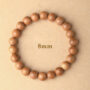 Meditation Prayer Beads Peach Wood Bracelet