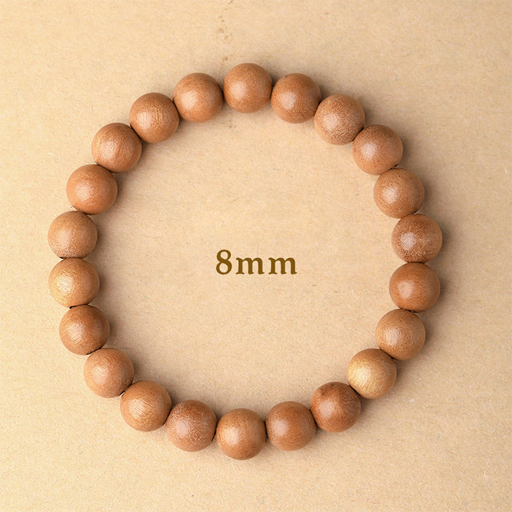 Meditation Prayer Beads Peach Wood Bracelet