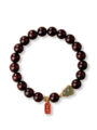 Small-Leaf Red Sandalwood And Hetian Jade Gourd Bracelet/Beads Wooden Bracelets