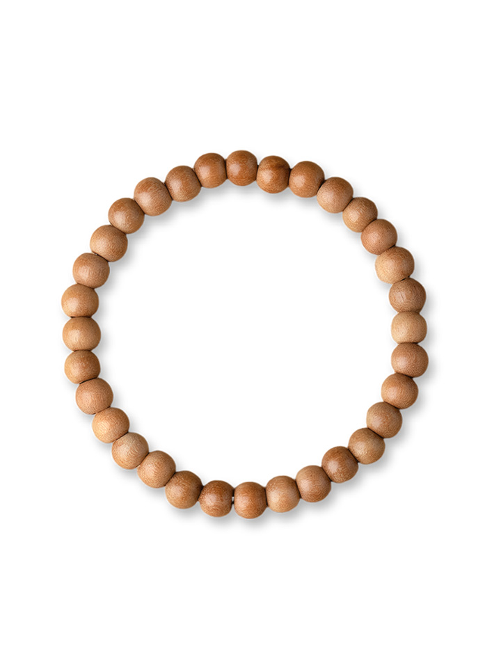 Meditation Prayer Beads Peach Wood Bracelet