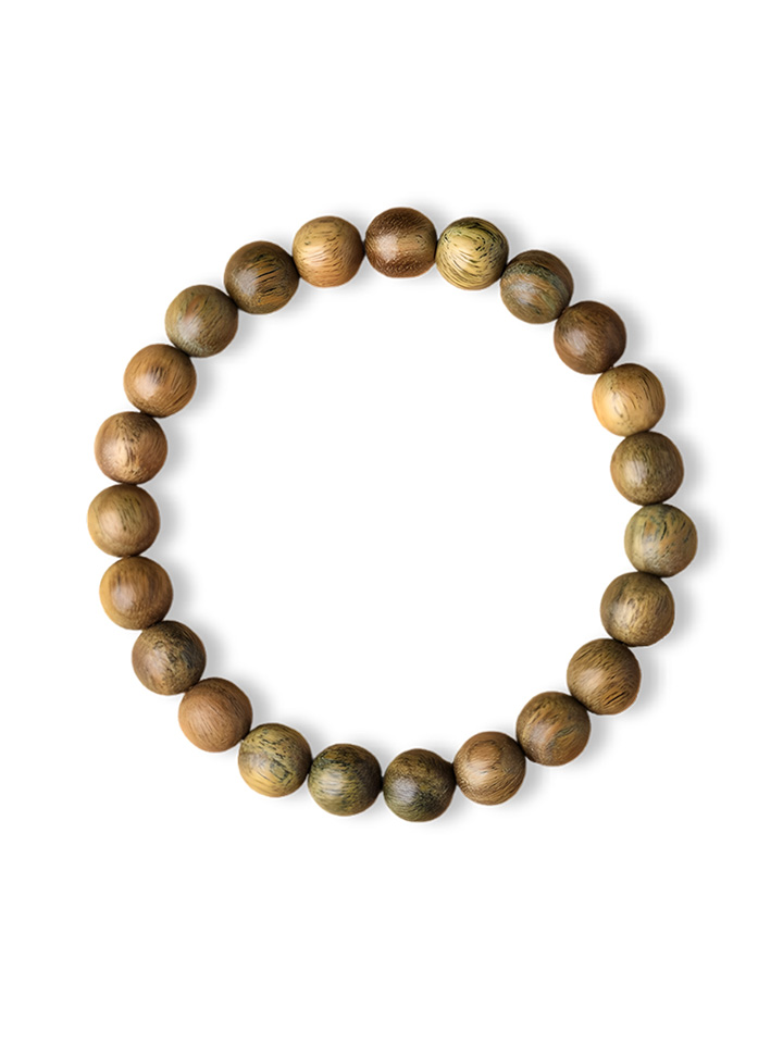 Green Sandalwood Bracelet/Wooden Bracelet Meditation Beads
