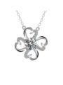 Sterling Silver 50-Point Moissanite Necklace