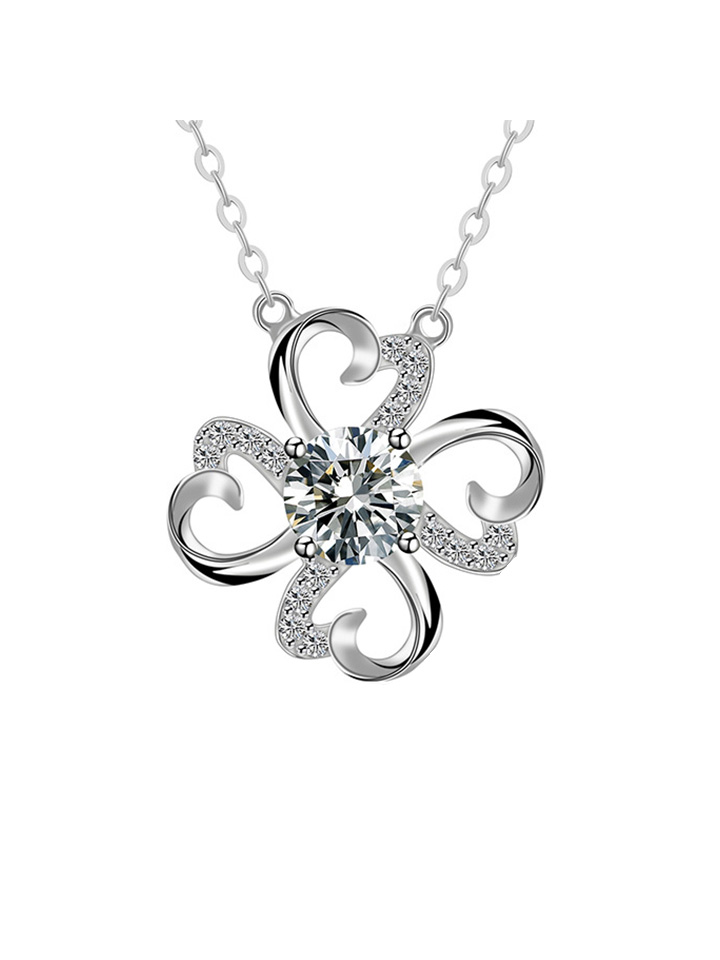 Sterling Silver 50-Point Moissanite Necklace