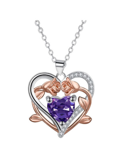 Heart-Shaped Rose Necklace