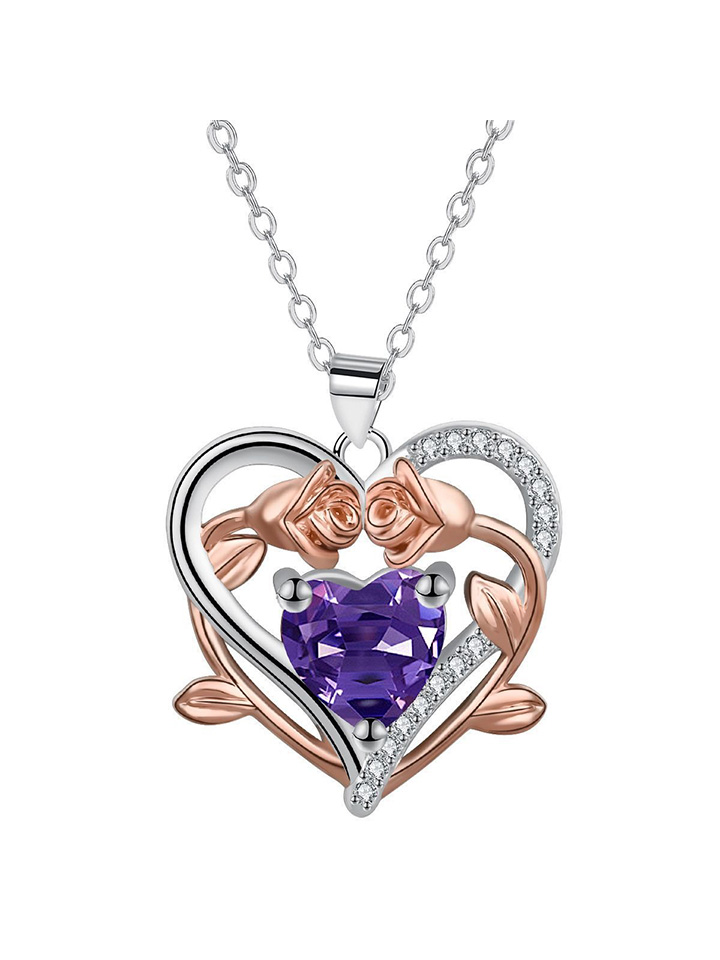 Heart-Shaped Rose Necklace