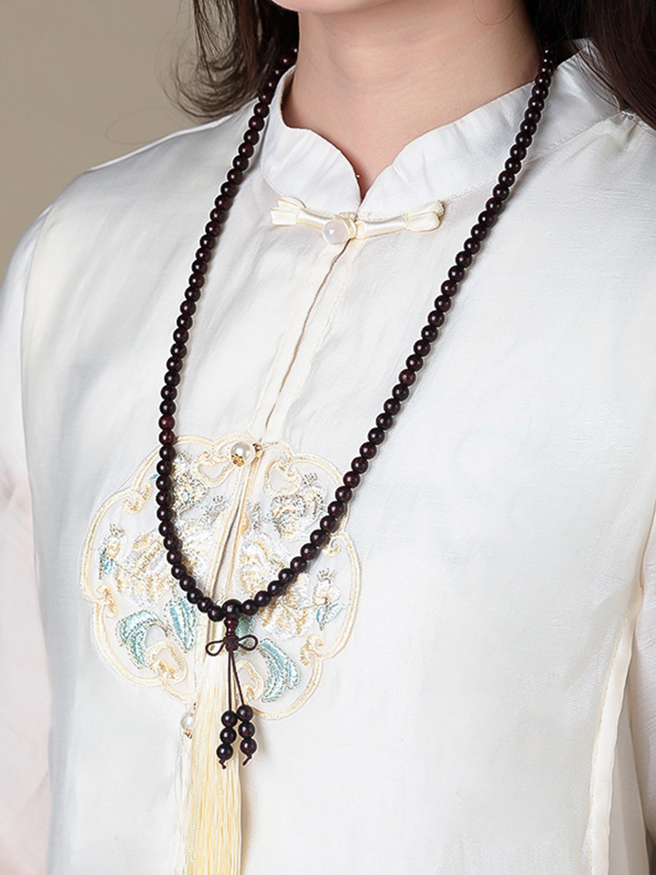 Indian Small Leaf Rosewood Bracelet Buddhist Beads And Prayer Beads Bracelet