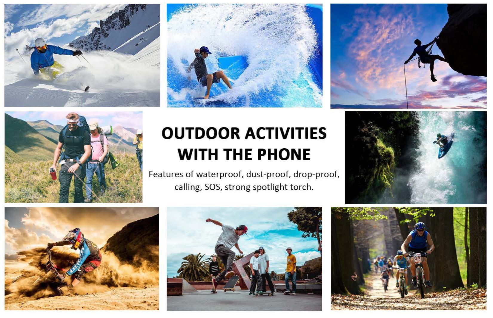 HP220 48MB+128MB 4000mAh 2.4 Inch Rugged Phone Feature Phone