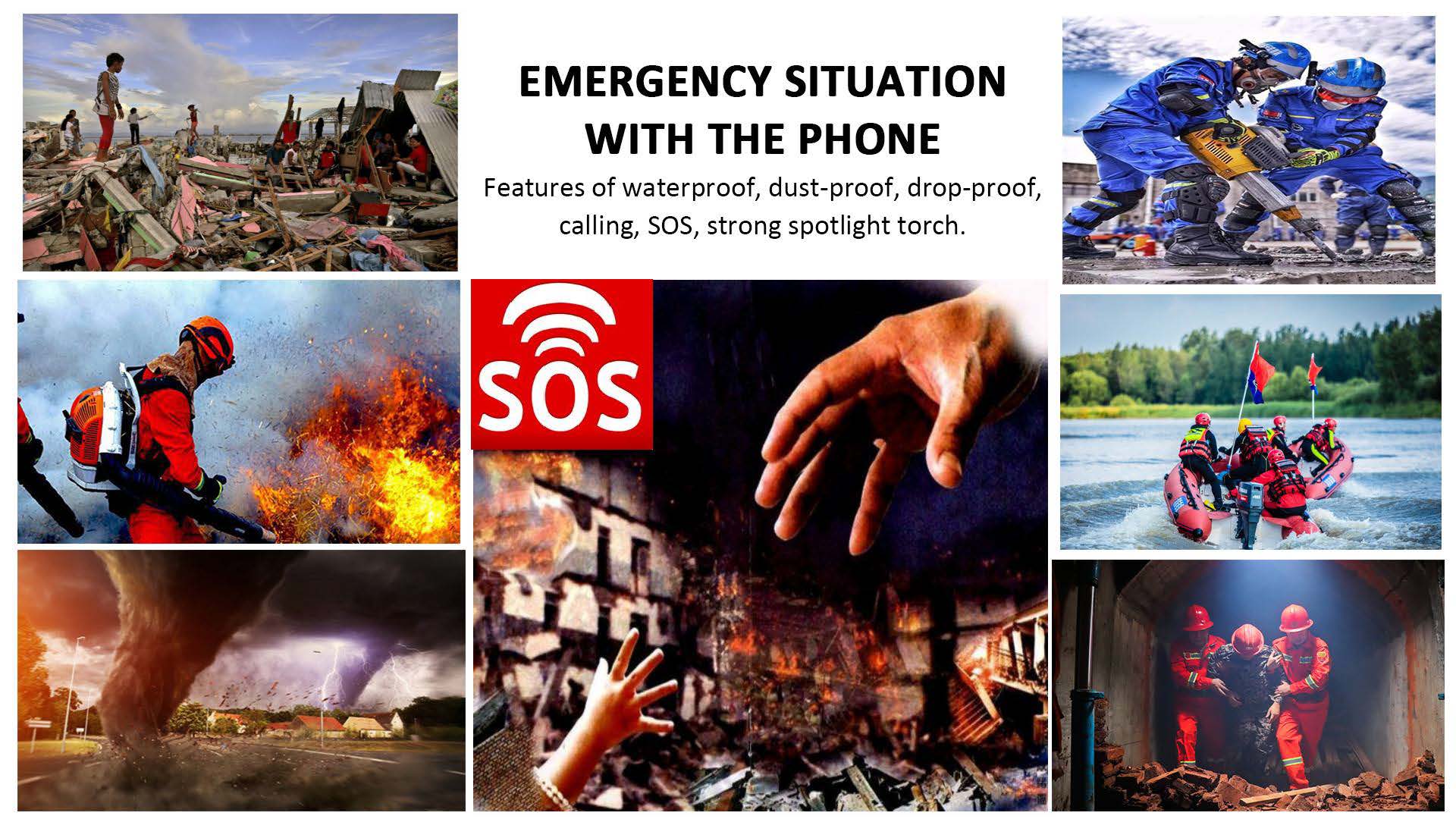 HP220 48MB+128MB 4000mAh 2.4 Inch Rugged Phone Feature Phone