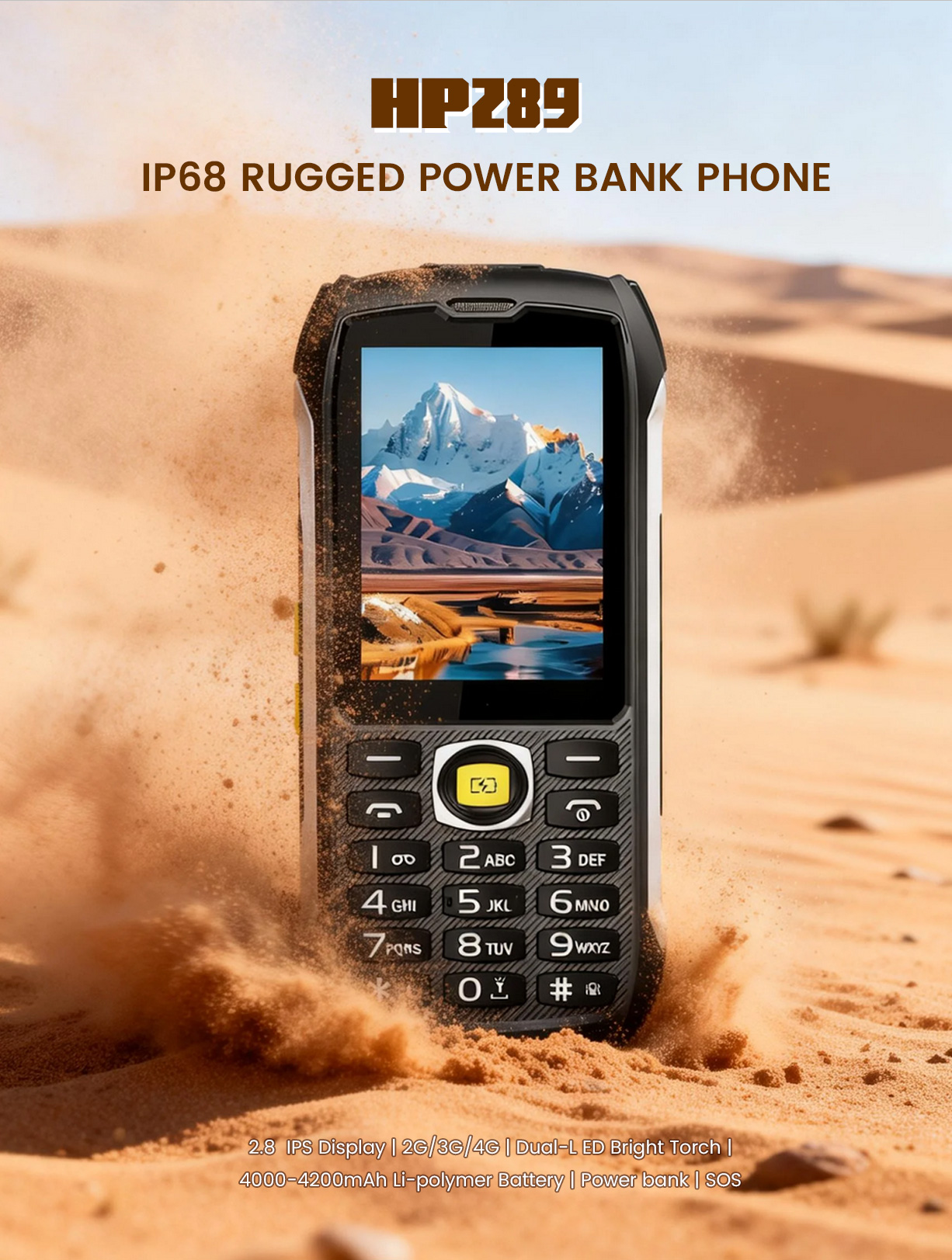HP289 2.8 Inch 48MB+128MB Rugged phone