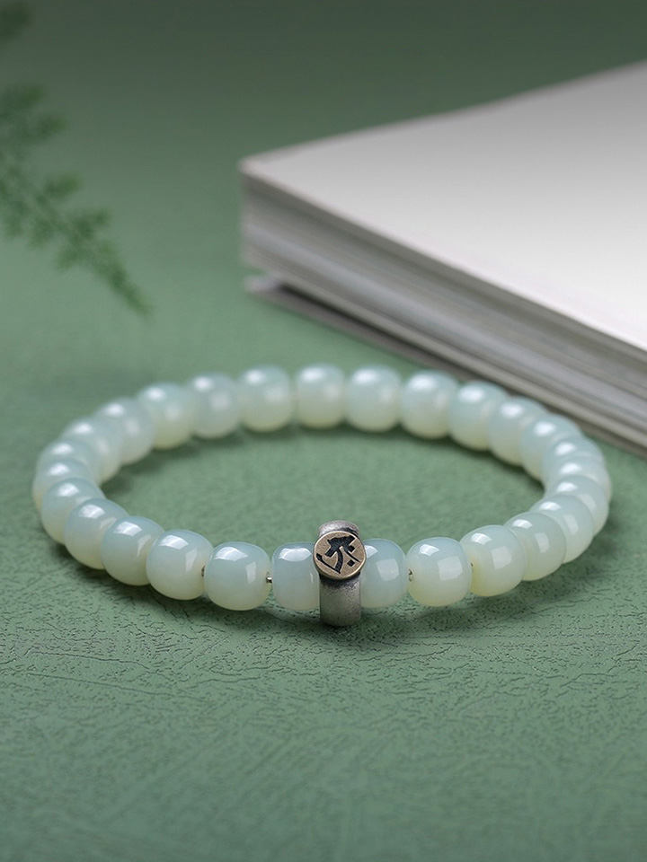 Hetian jade S925 silver twelve zodiac animal bracelet/bracelet